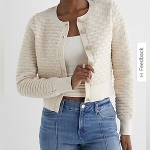 Express Novelty Button Cardigan